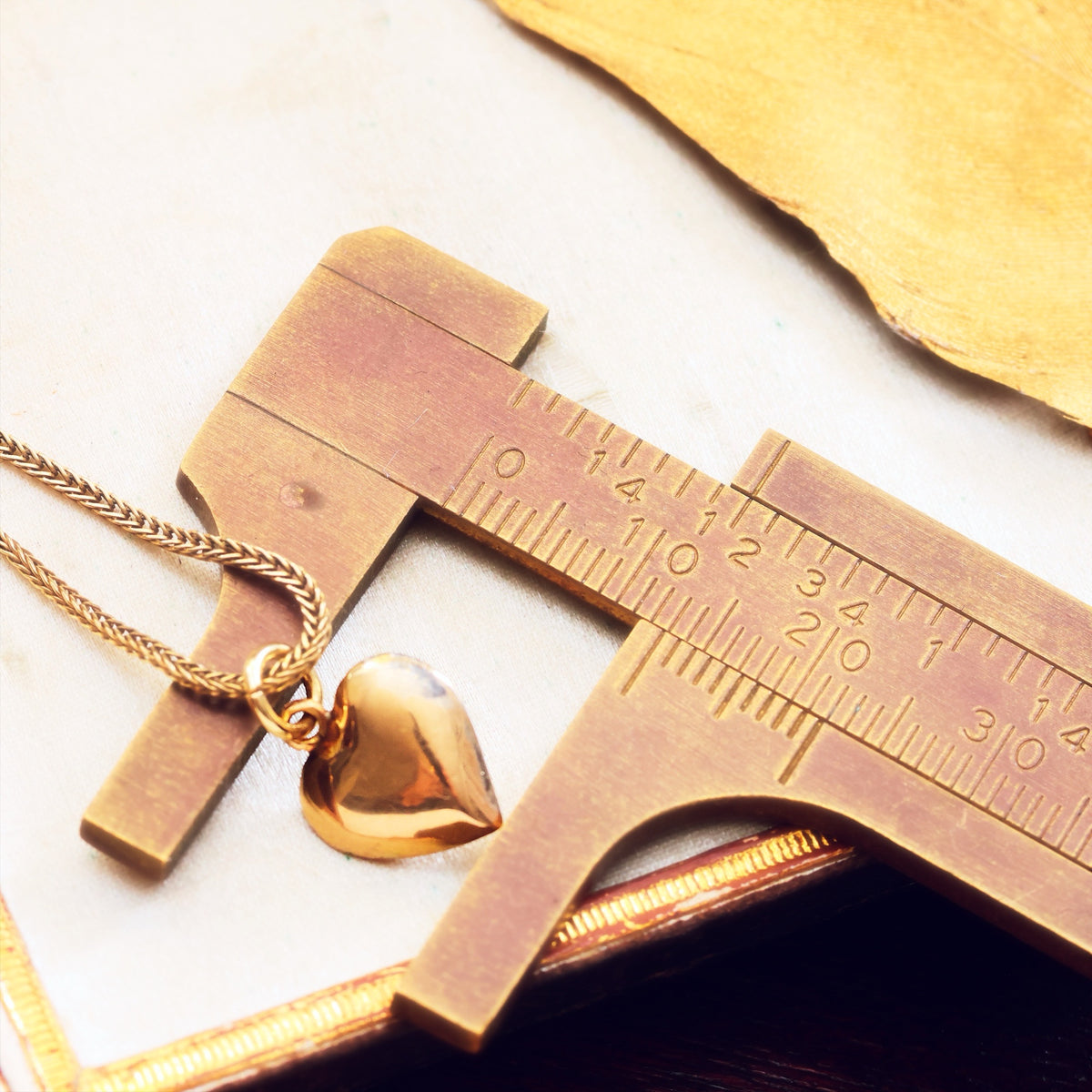 Vintage LOVE! Gold Coral Heart Pendant