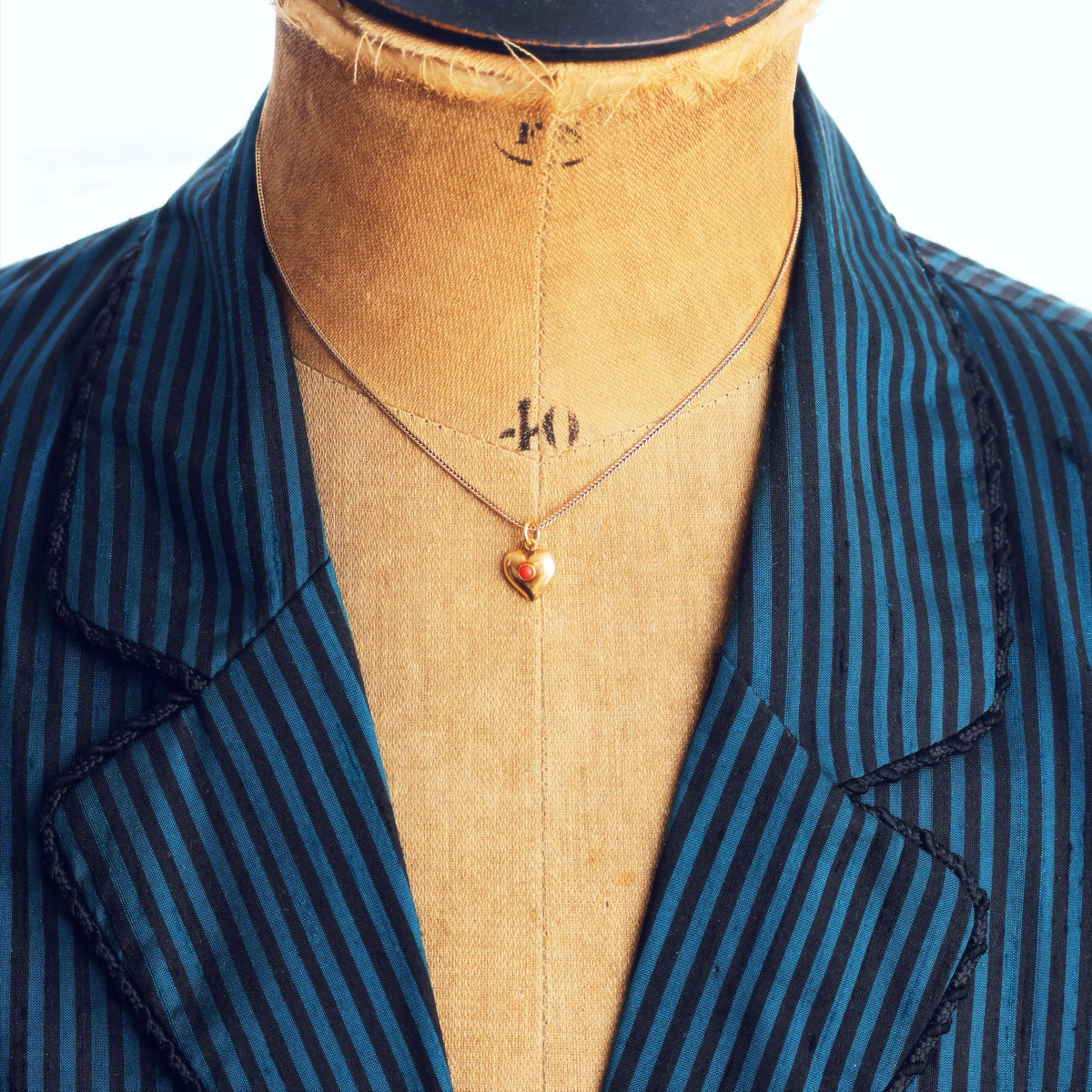 Vintage LOVE! Gold Coral Heart Pendant