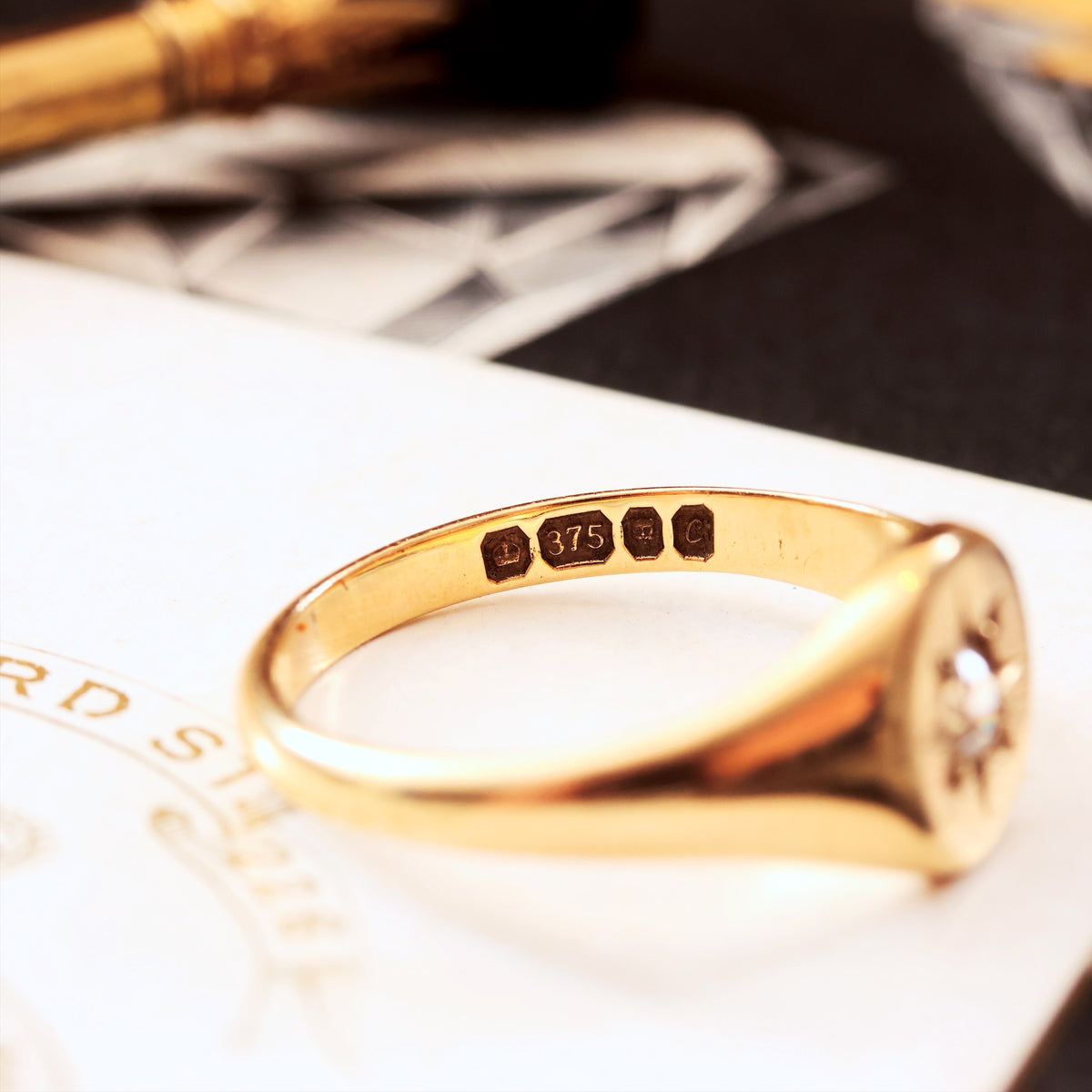 Vintage 'Guiding Star' Diamond Signet Ring