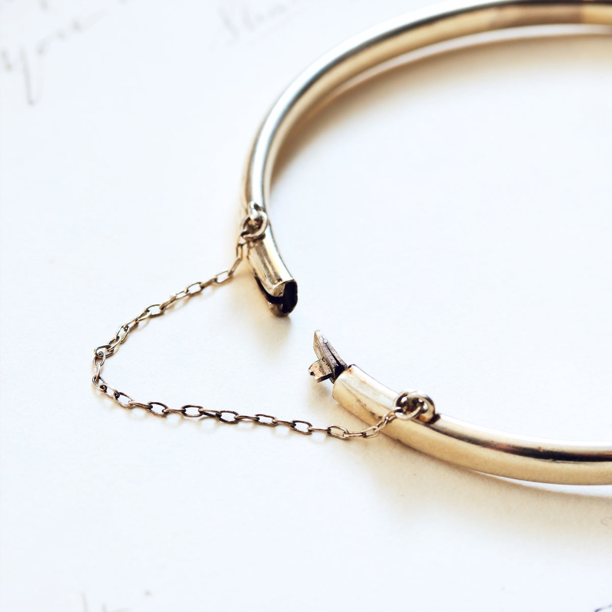 Prettily Hand Engraved Date 1961 Silver Bangle