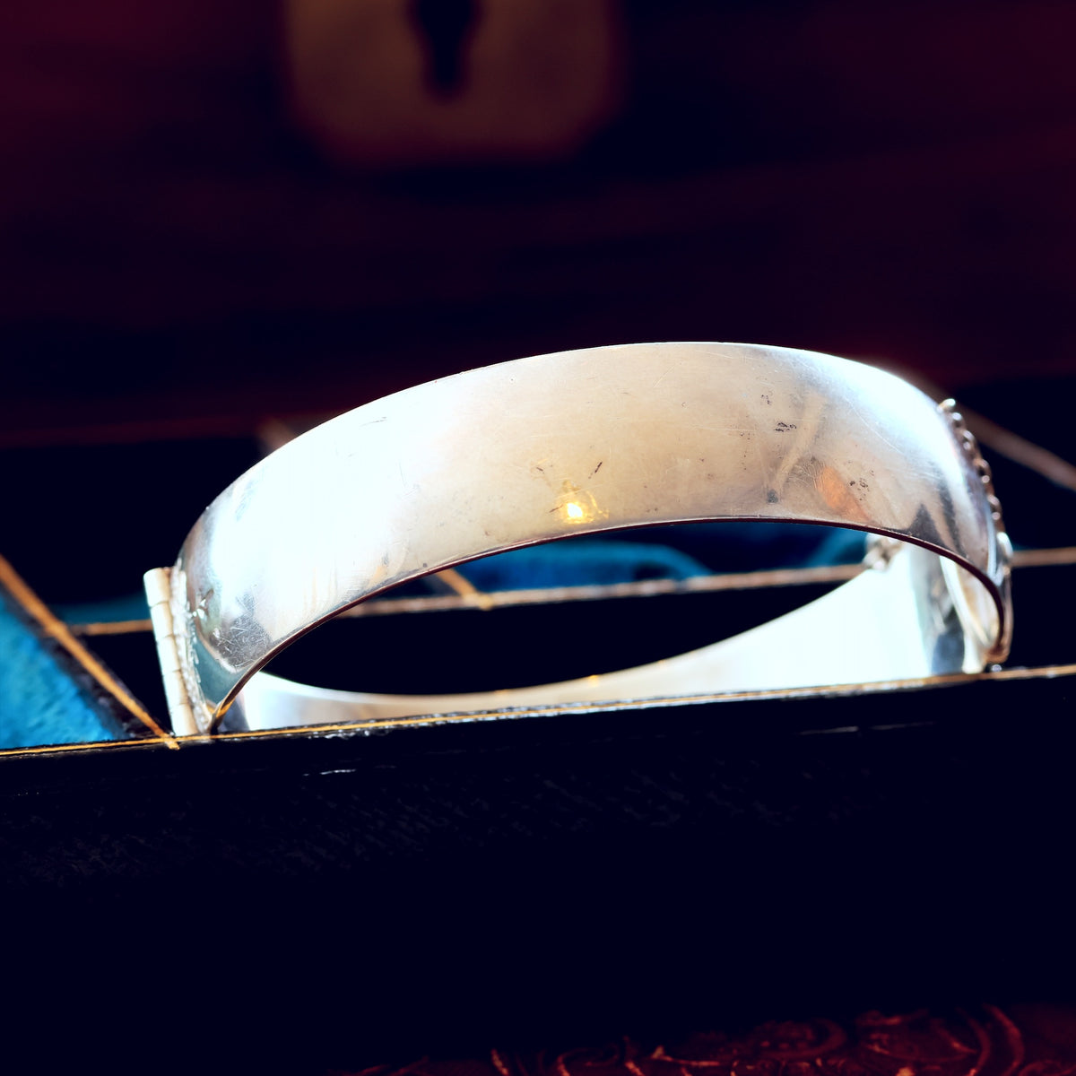 Hand Engraved Date 1962 Silver Bangle