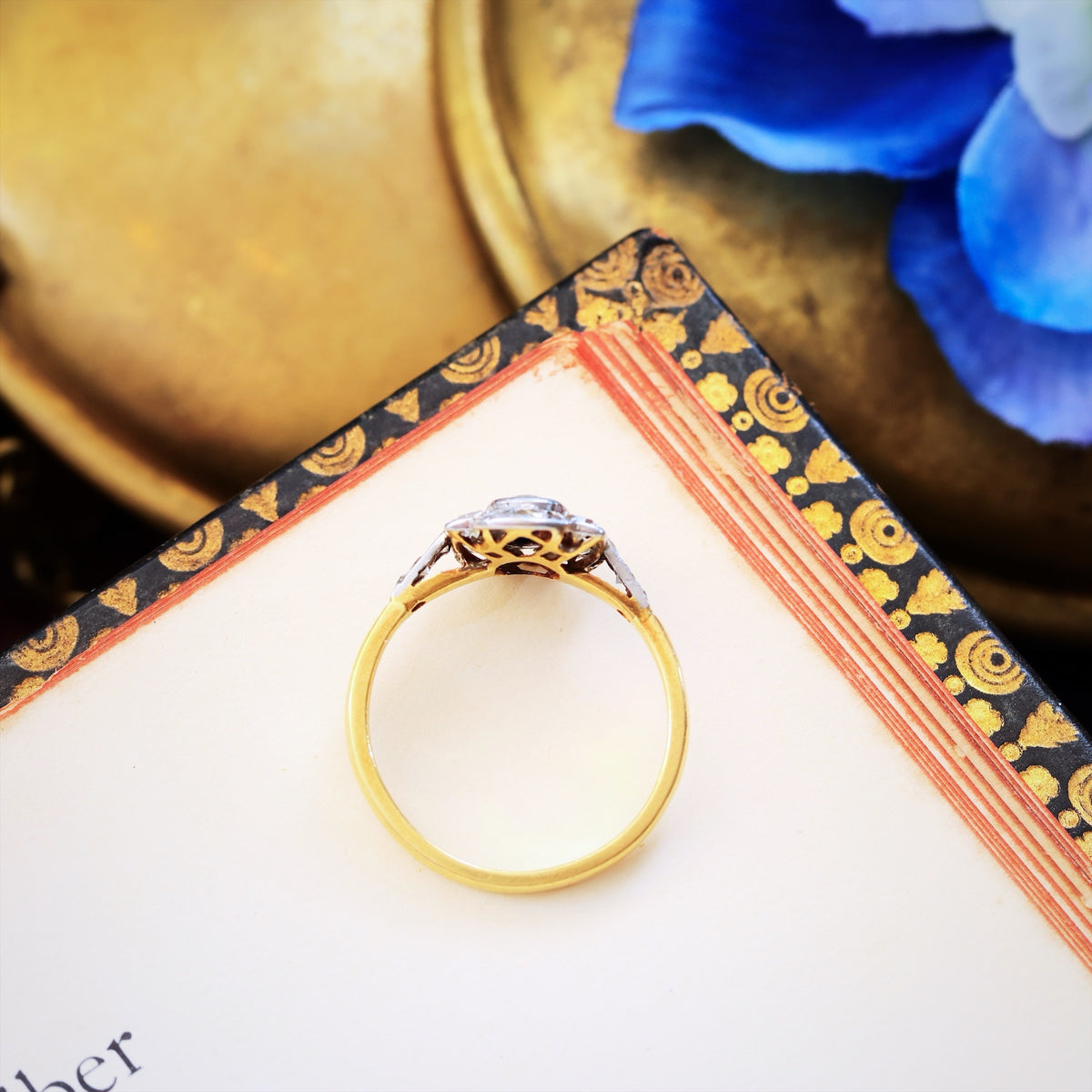 Vintage Hand Made Art Deco Sapphire & Diamond Ring
