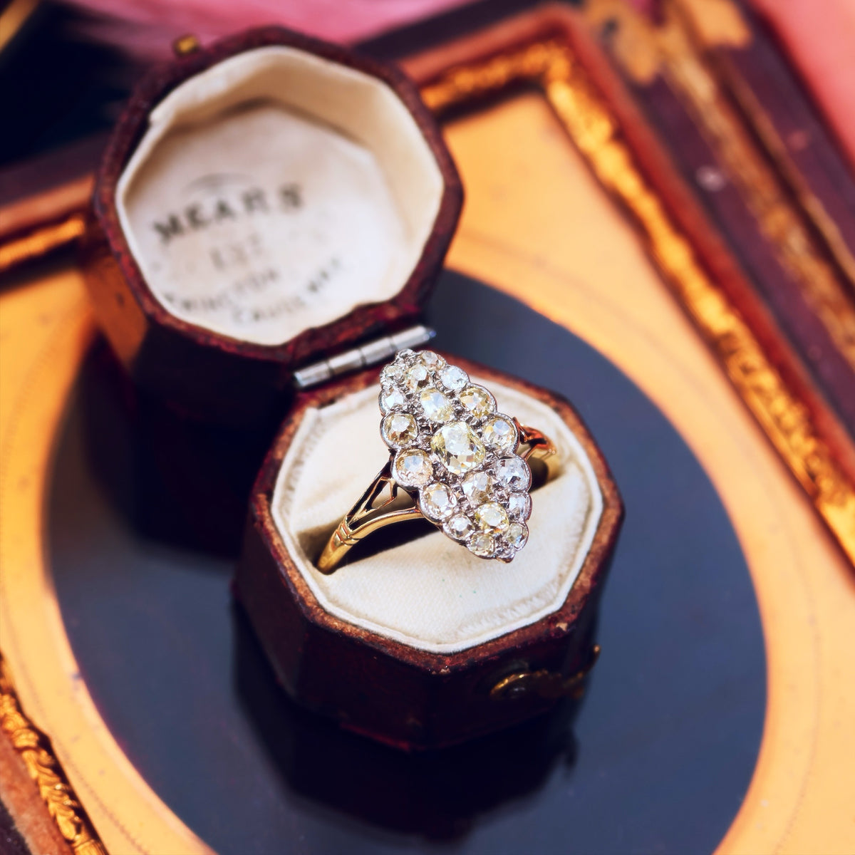 Fine Lovely! Vintage Marquise Diamond Cluster Ring