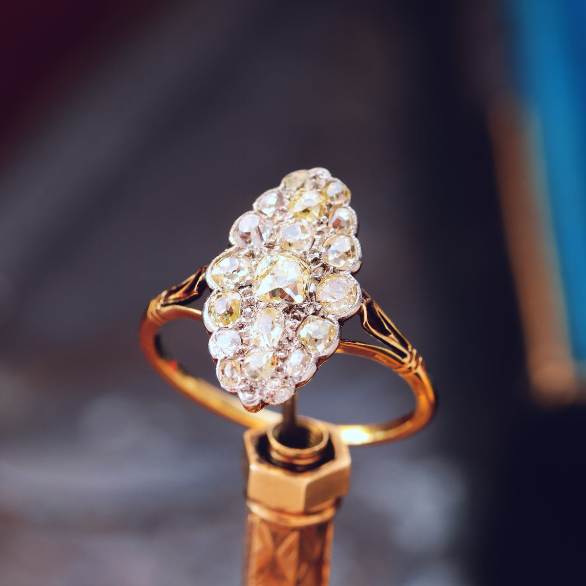 Fine Lovely! Vintage Marquise Diamond Cluster Ring
