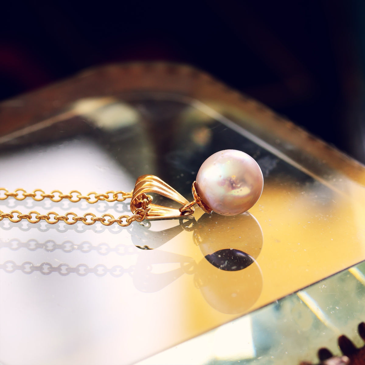 Vintage Moonglow Pearl Pendant