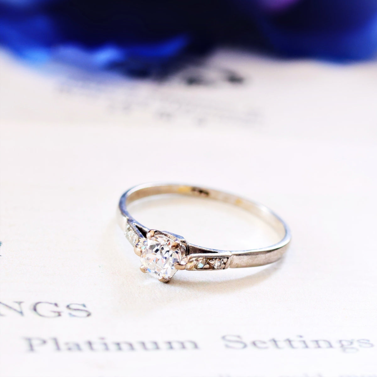 Vintage Old European Cut Diamond Engagement Ring