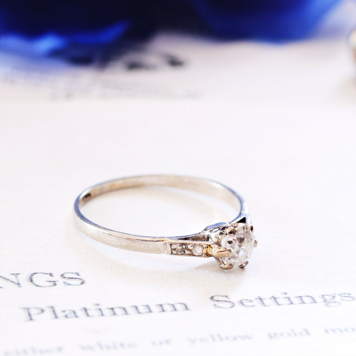 Vintage Old European Cut Diamond Engagement Ring