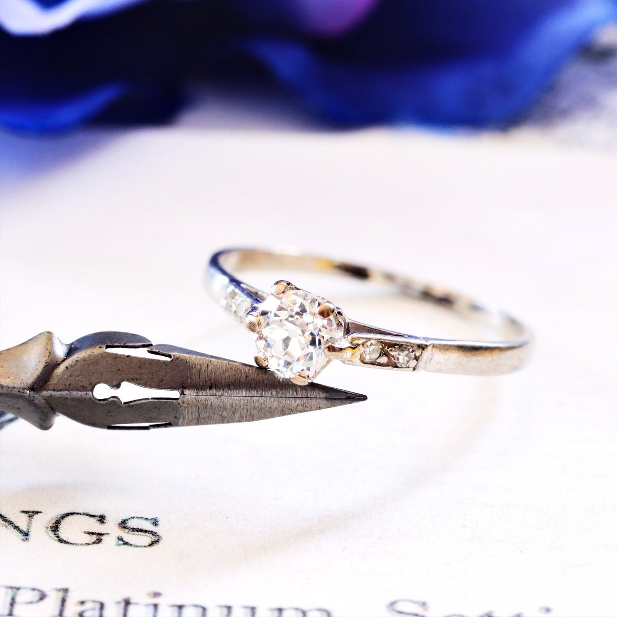 Vintage Old European Cut Diamond Engagement Ring