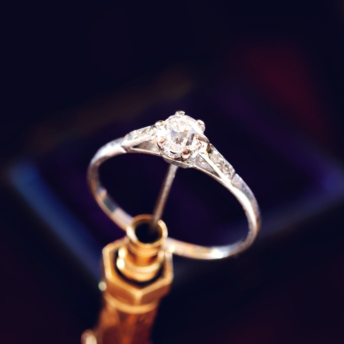 Vintage Old European Cut Diamond Engagement Ring
