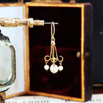 Vintage 1960's Pearl Chandelier Cocktail Earrings