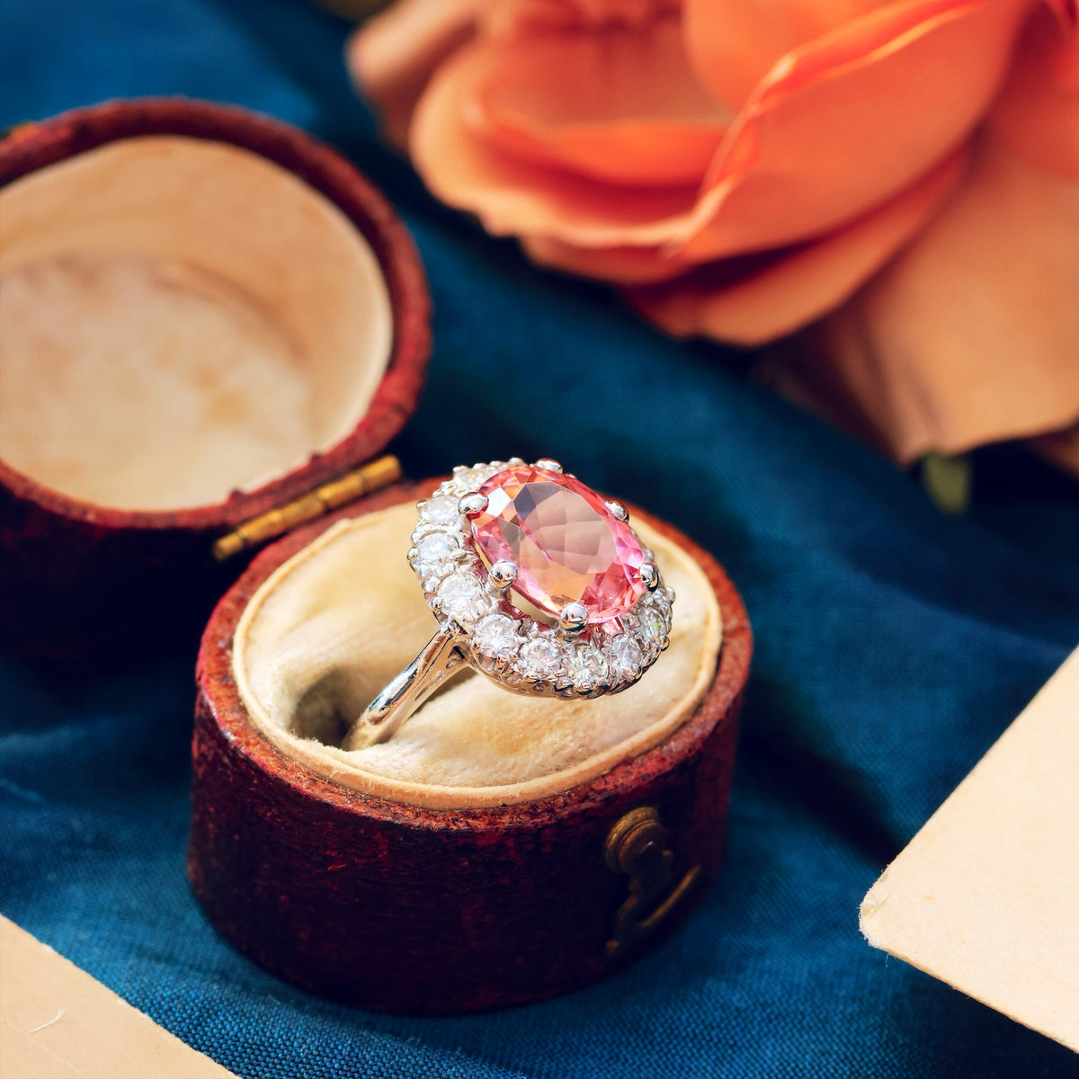 Date 1995 Pink Tourmaline & Diamond Cocktail Ring