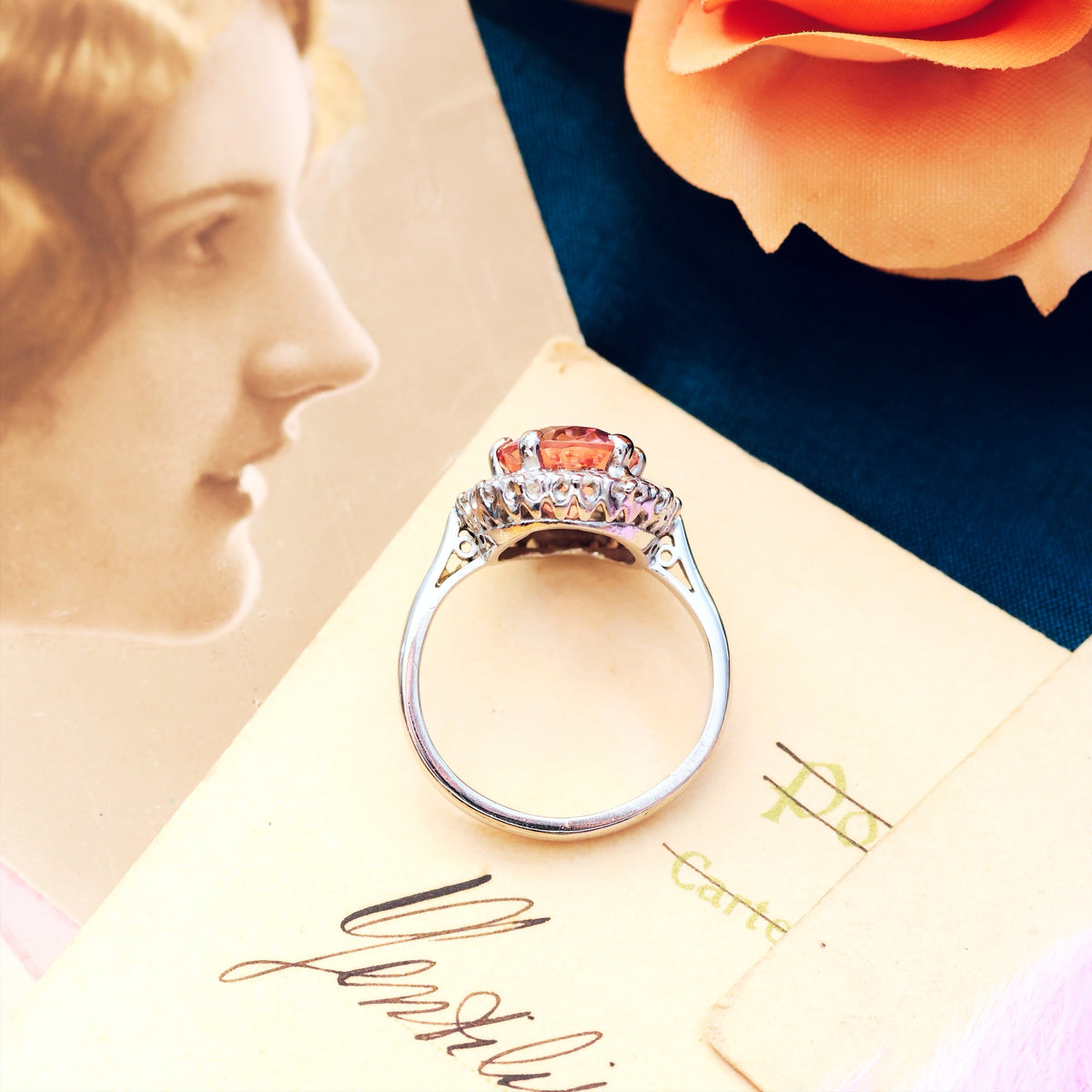 Date 1995 Pink Tourmaline & Diamond Cocktail Ring