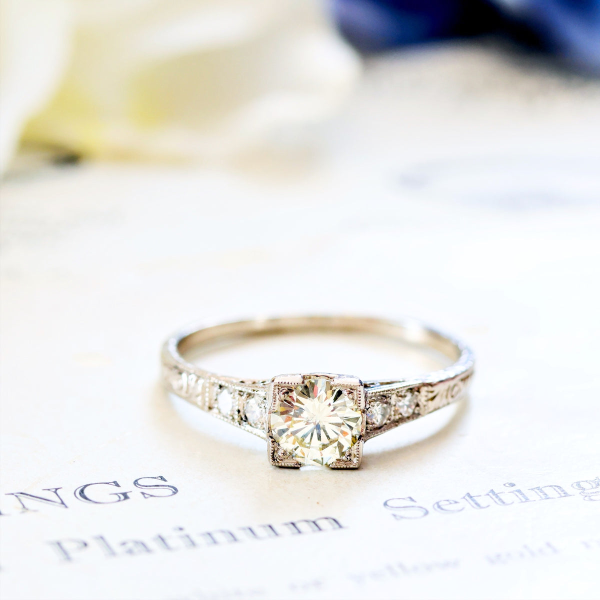 Vintage Platinum & Diamond Engagement Ring