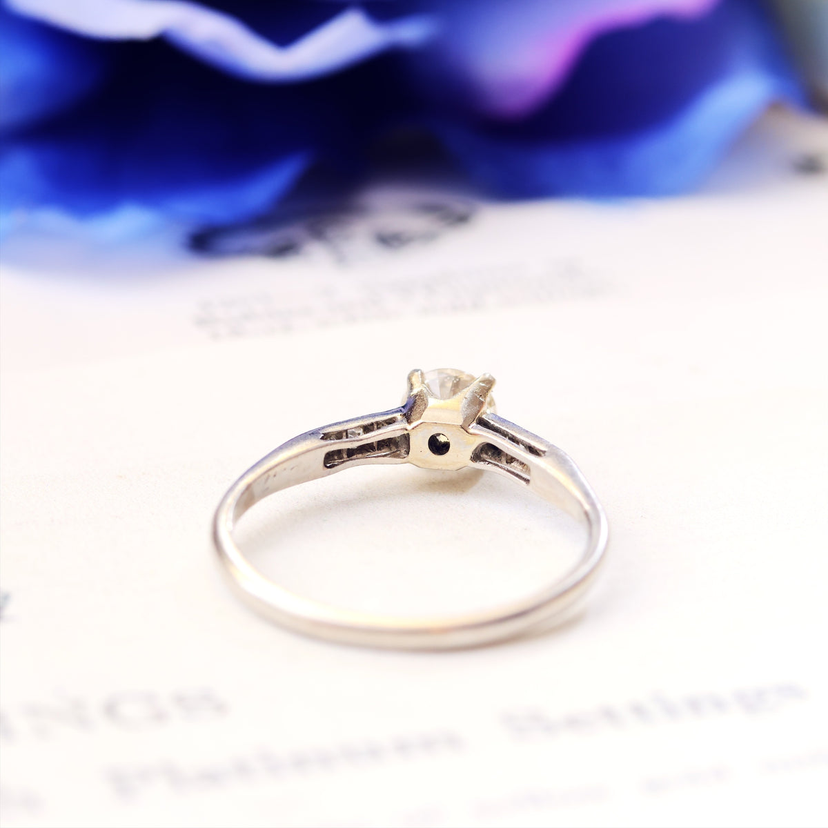 Choice Vintage 1940's Platinum & Diamond Engagement Ring