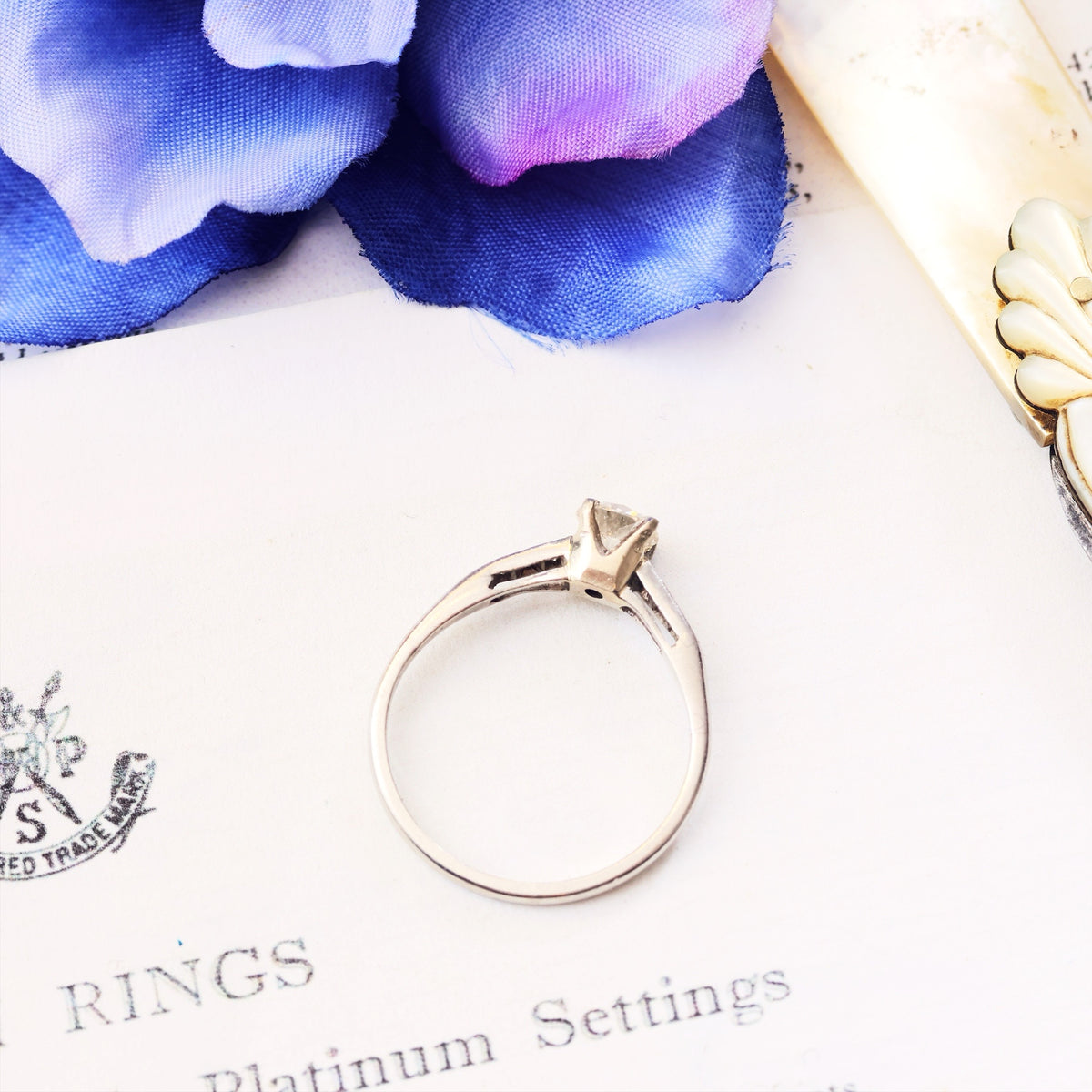 Choice Vintage 1940's Platinum & Diamond Engagement Ring