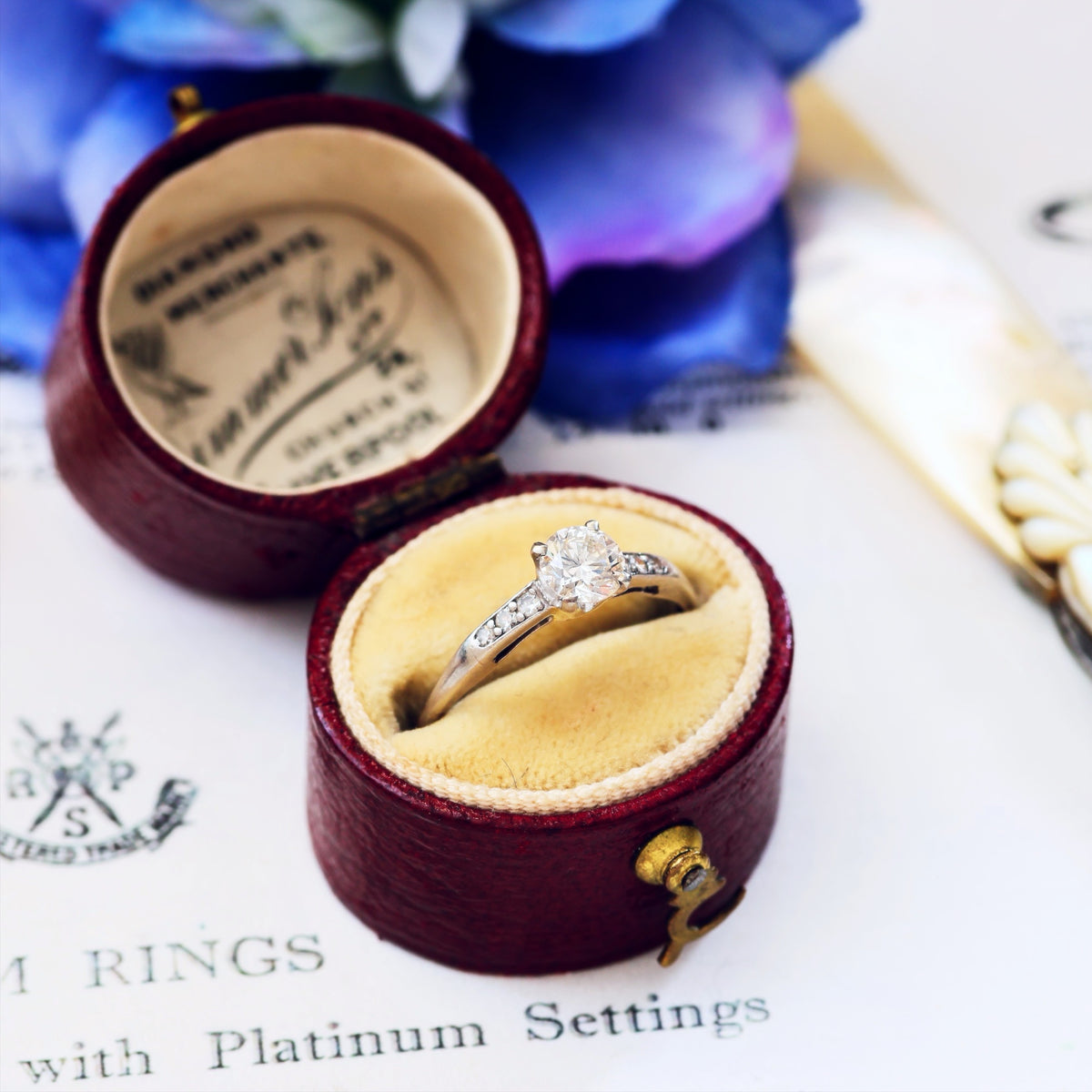 Choice Vintage 1940's Platinum & Diamond Engagement Ring