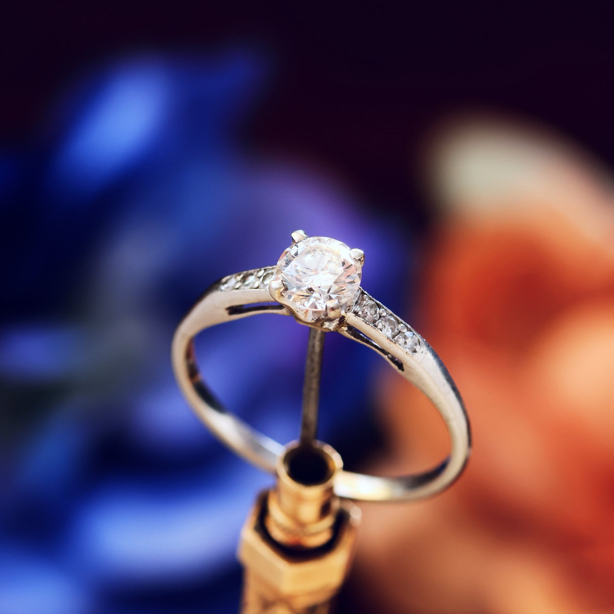 Choice Vintage 1940's Platinum & Diamond Engagement Ring