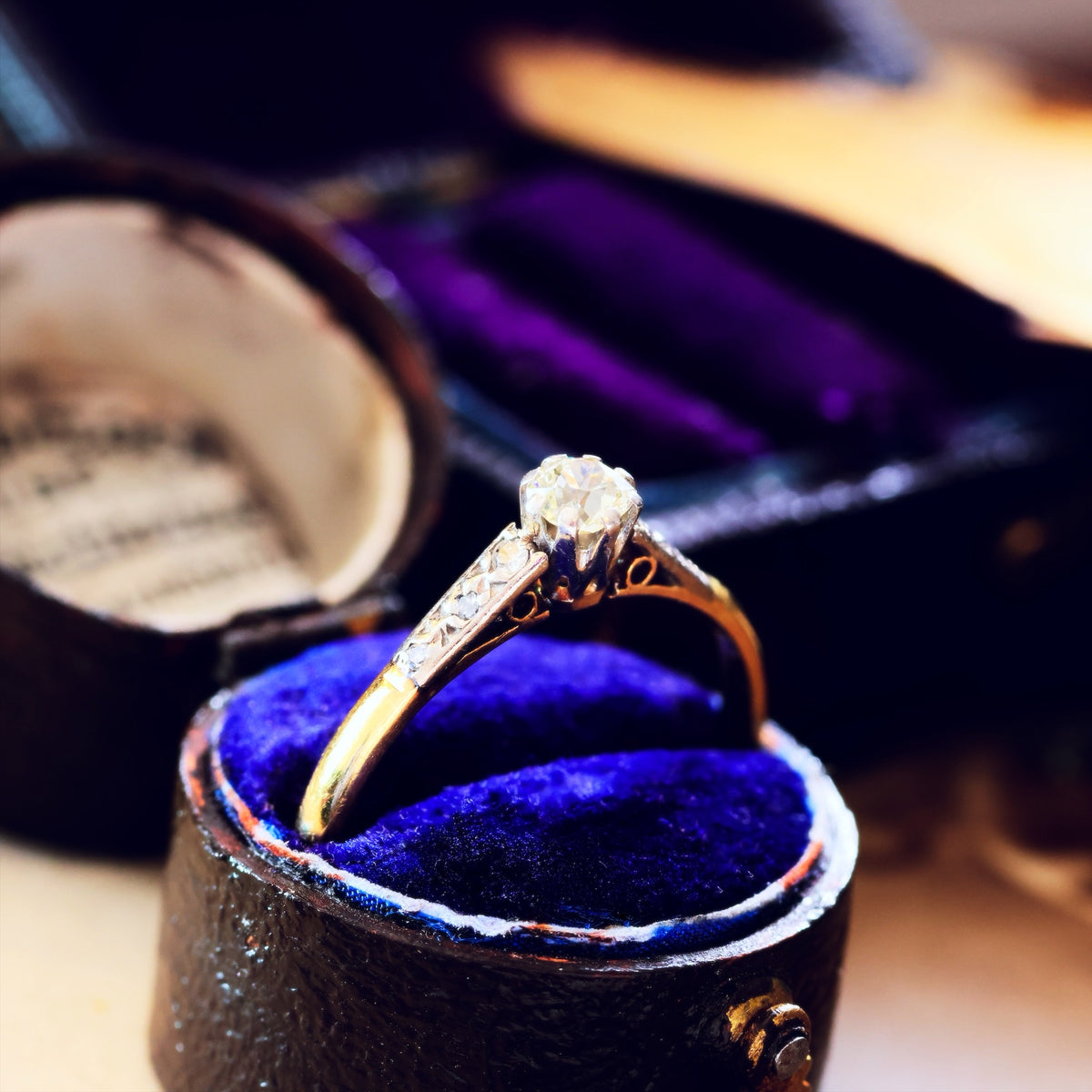 Vintage Glitter! Recycled Diamond Engagement Ring