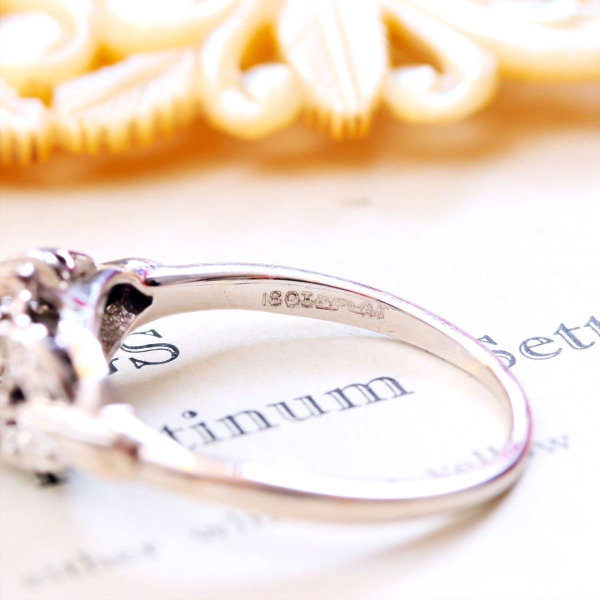 Vintage Recycled Hand Cut Diamond Engagement Ring