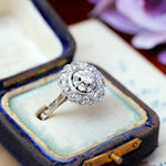 Vintage Romance! Rosette Diamond Cluster Ring