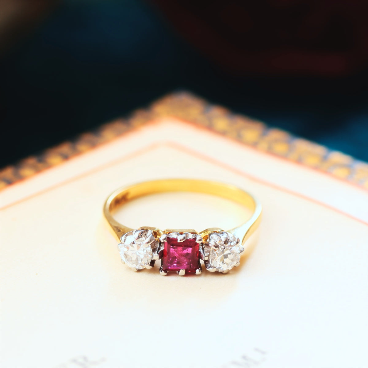 Vintage Ruby & Diamond Engagement Ring
