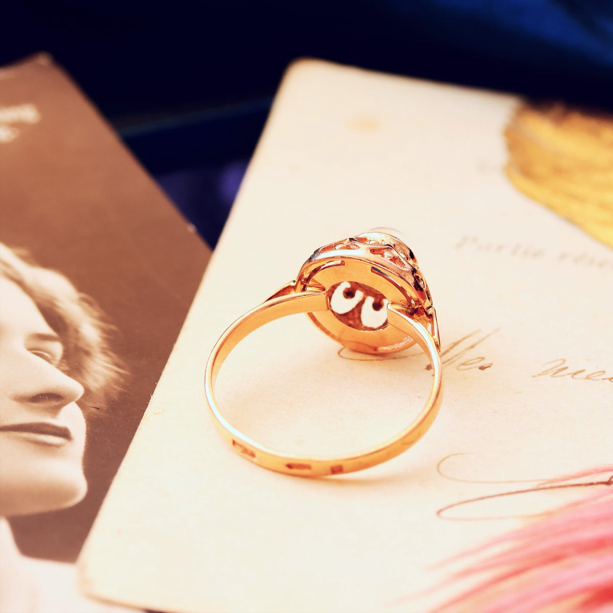 Quirky Vintage Russian Moonstone Dress Ring