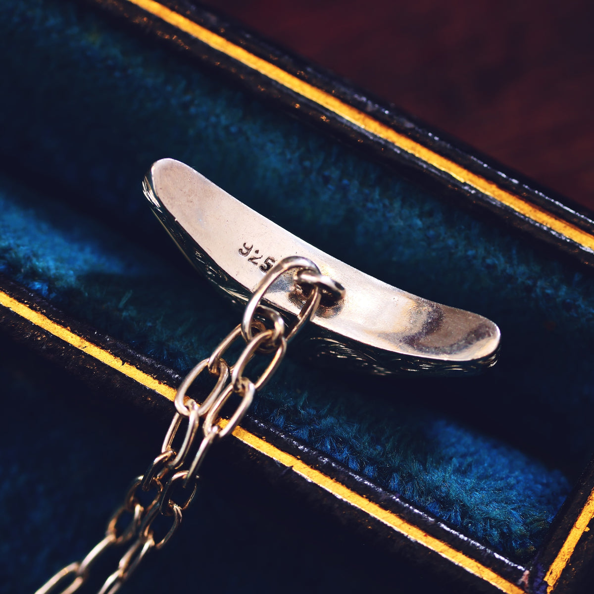 Vintage Silver Mounted Shark's Tooth Pendant