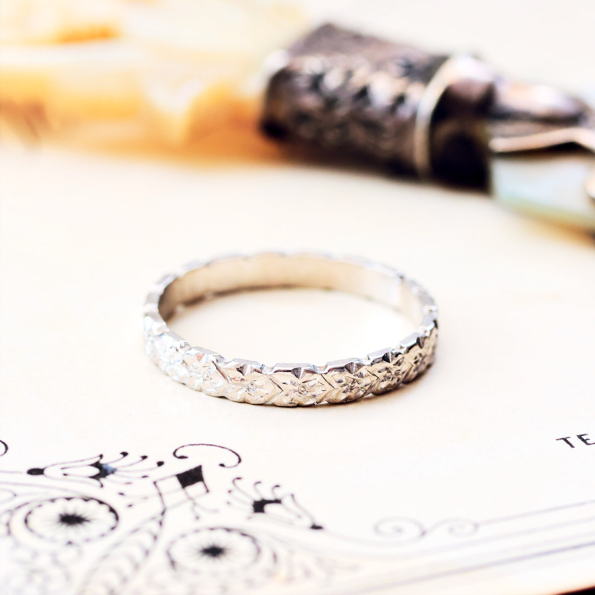 Hand Made Size 'L and a half' or '5.75' Platinum Wedding Band