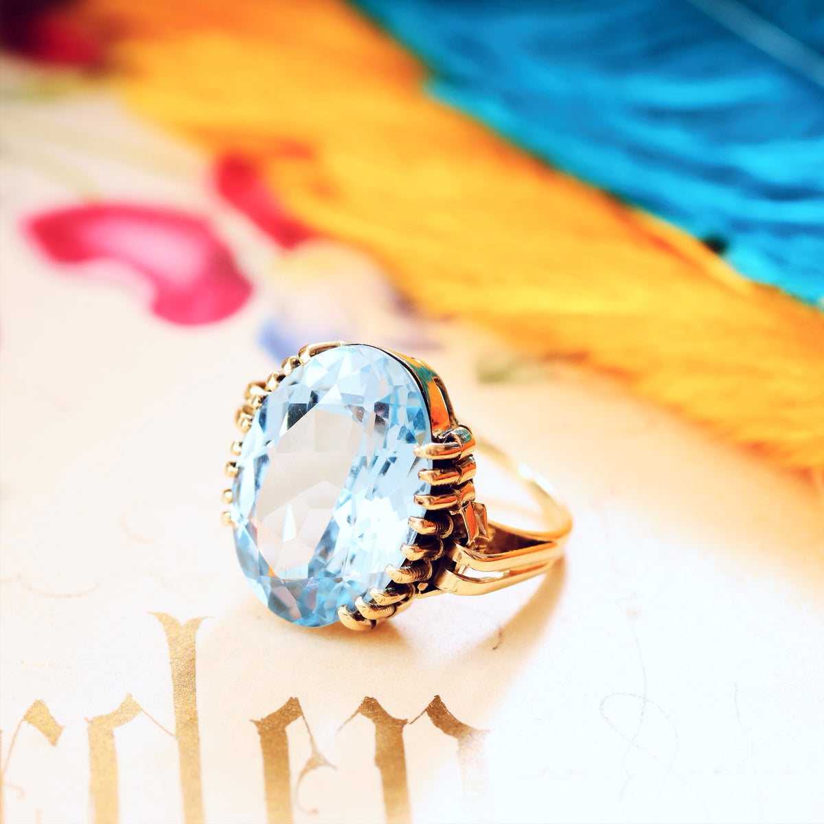 Vintage Spinel 14ct Gold Cocktail Ring