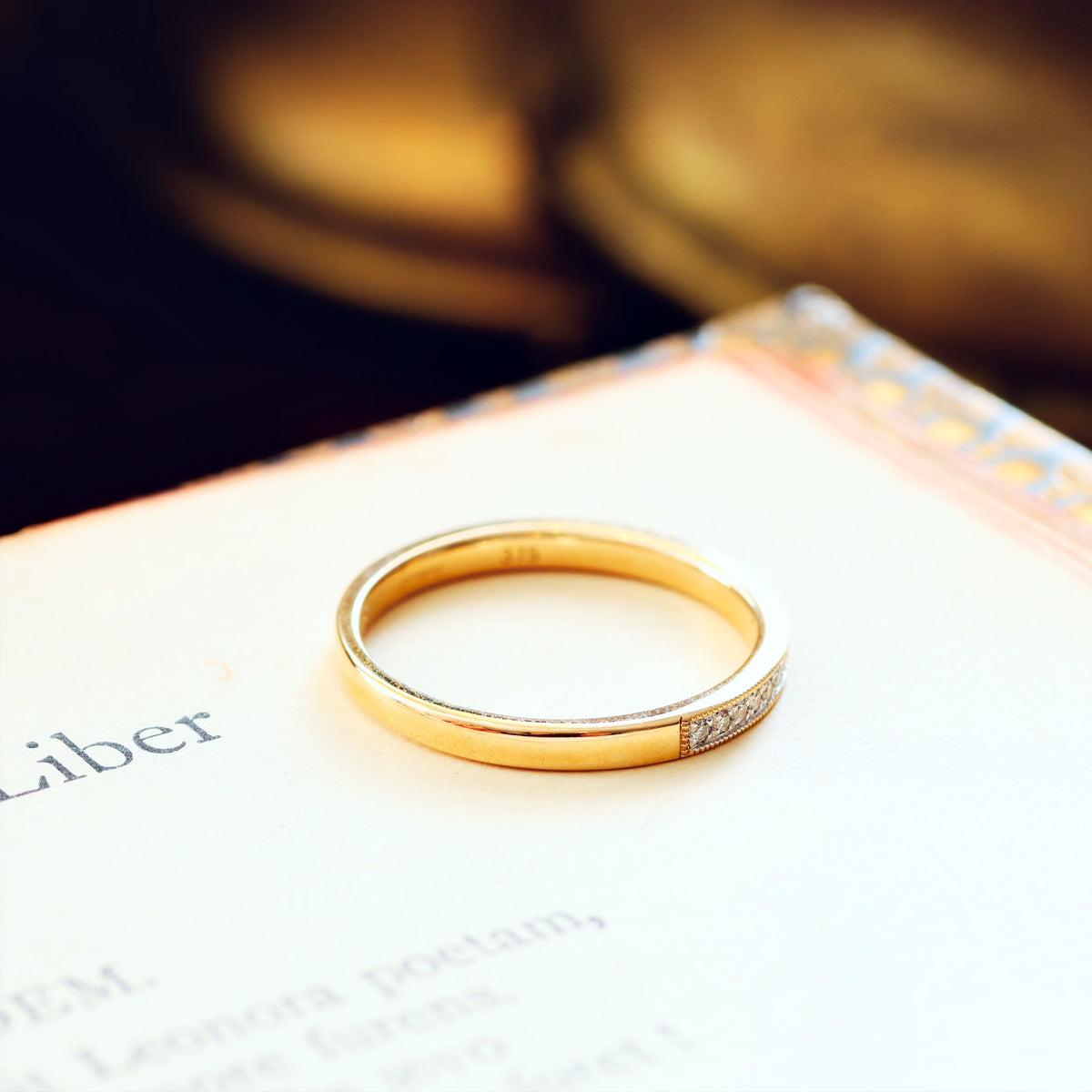 Vintage Style Diamond Half Eternity Ring