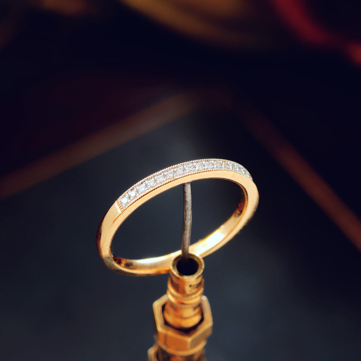 Vintage Style Diamond Half Eternity Ring