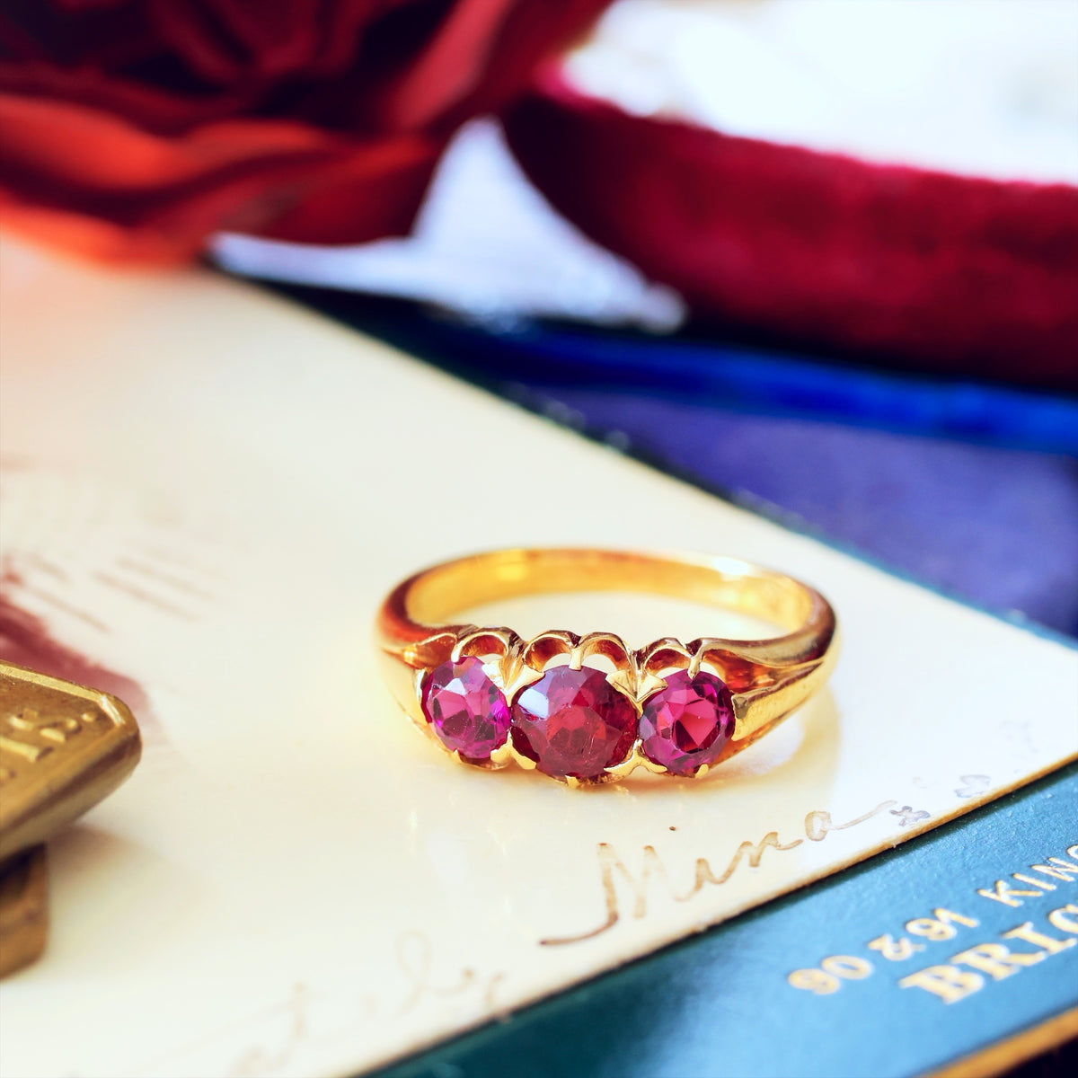 A Romantic Antique Pink Tourmaline Ring