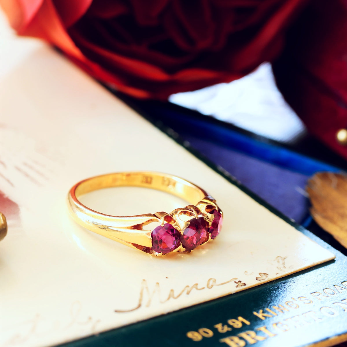 A Romantic Antique Pink Tourmaline Ring