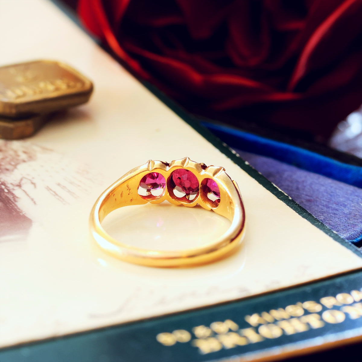 A Romantic Antique Pink Tourmaline Ring