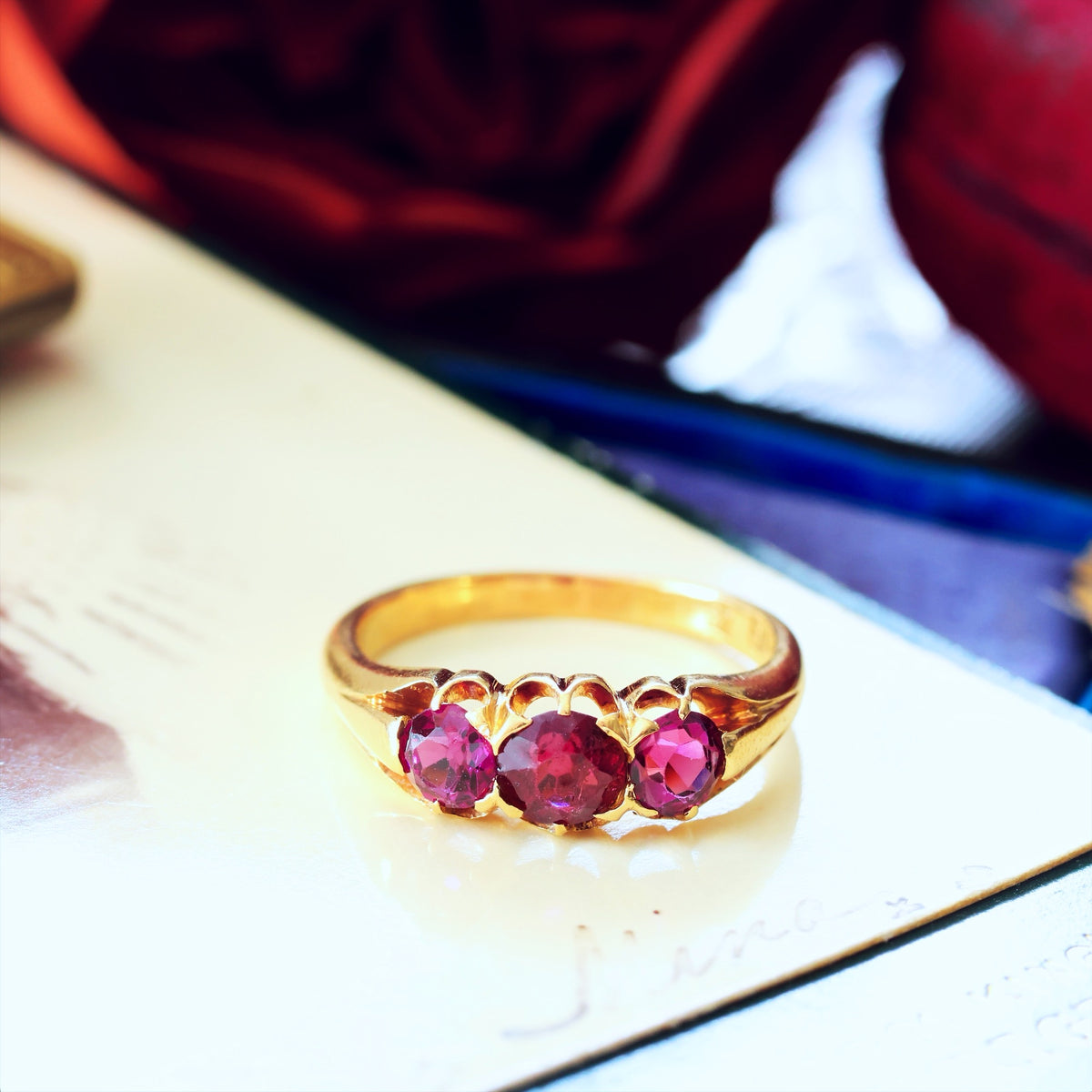 A Romantic Antique Pink Tourmaline Ring