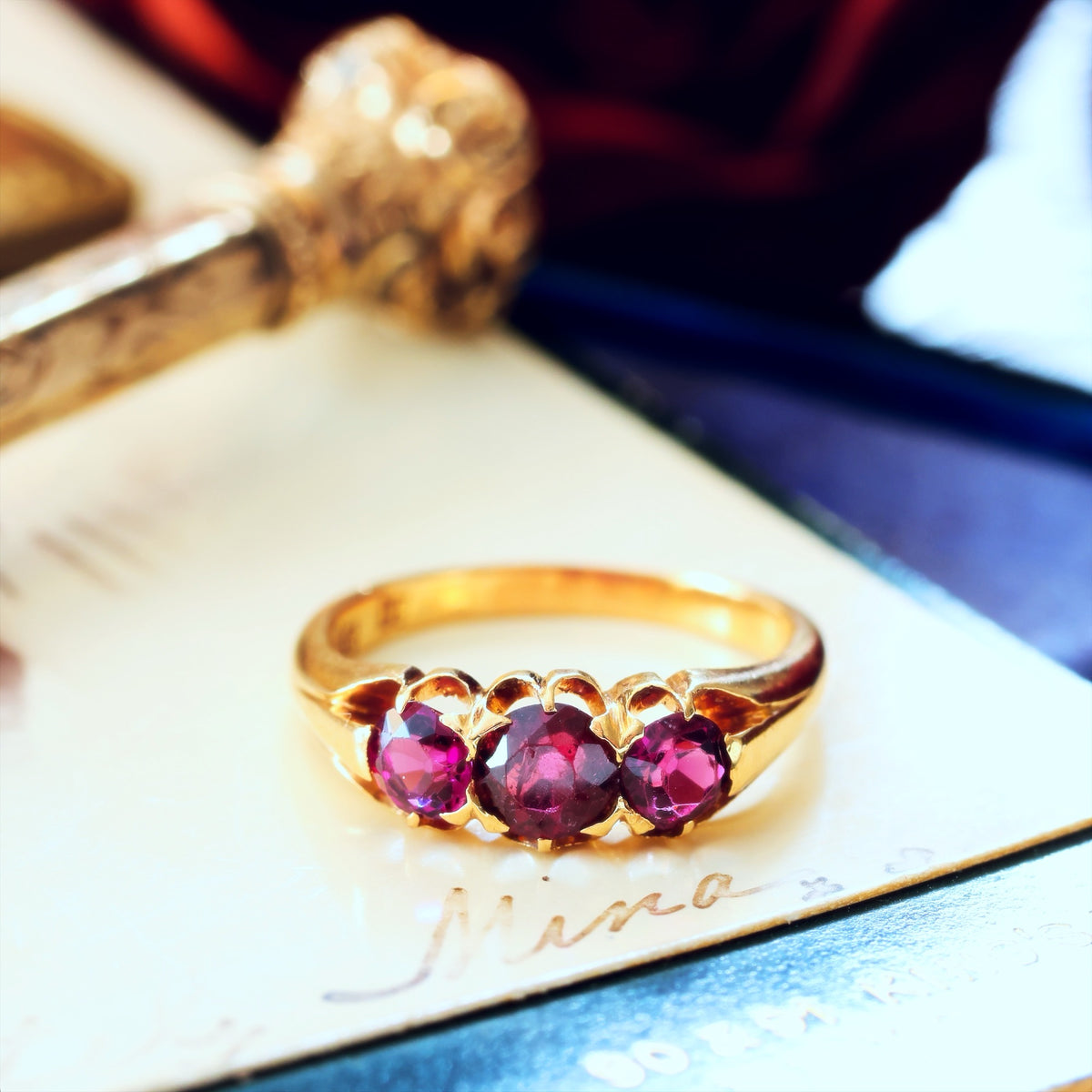 A Romantic Antique Pink Tourmaline Ring