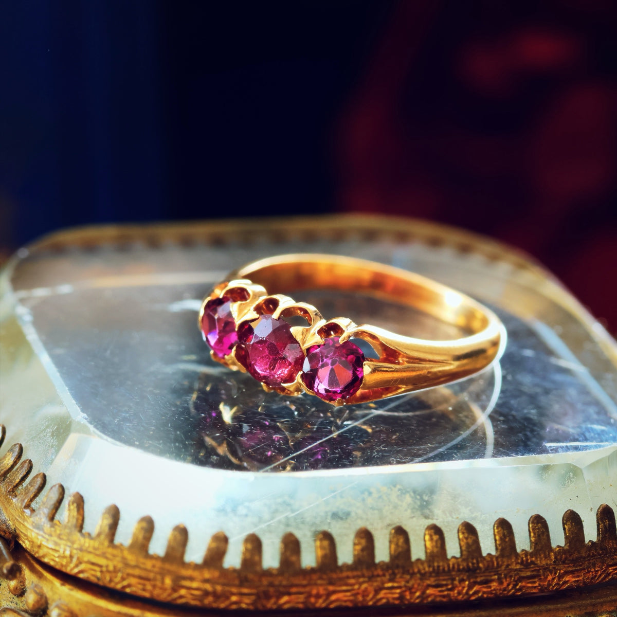 A Romantic Antique Pink Tourmaline Ring