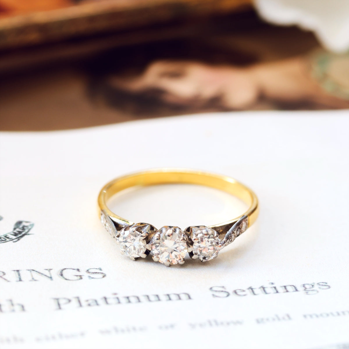 So Pretty! Vintage Trilogy Diamond Engagement Ring