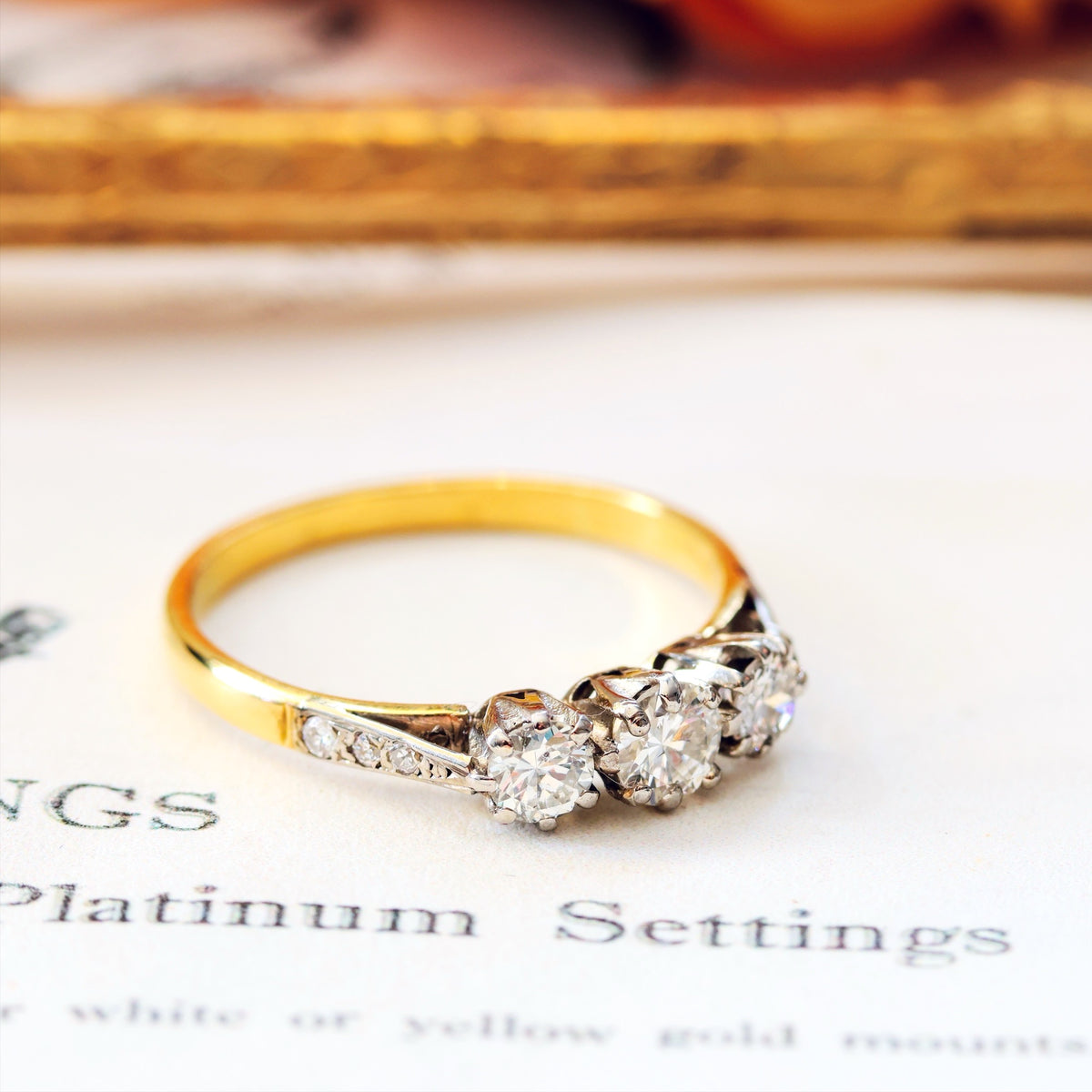So Pretty! Vintage Trilogy Diamond Engagement Ring