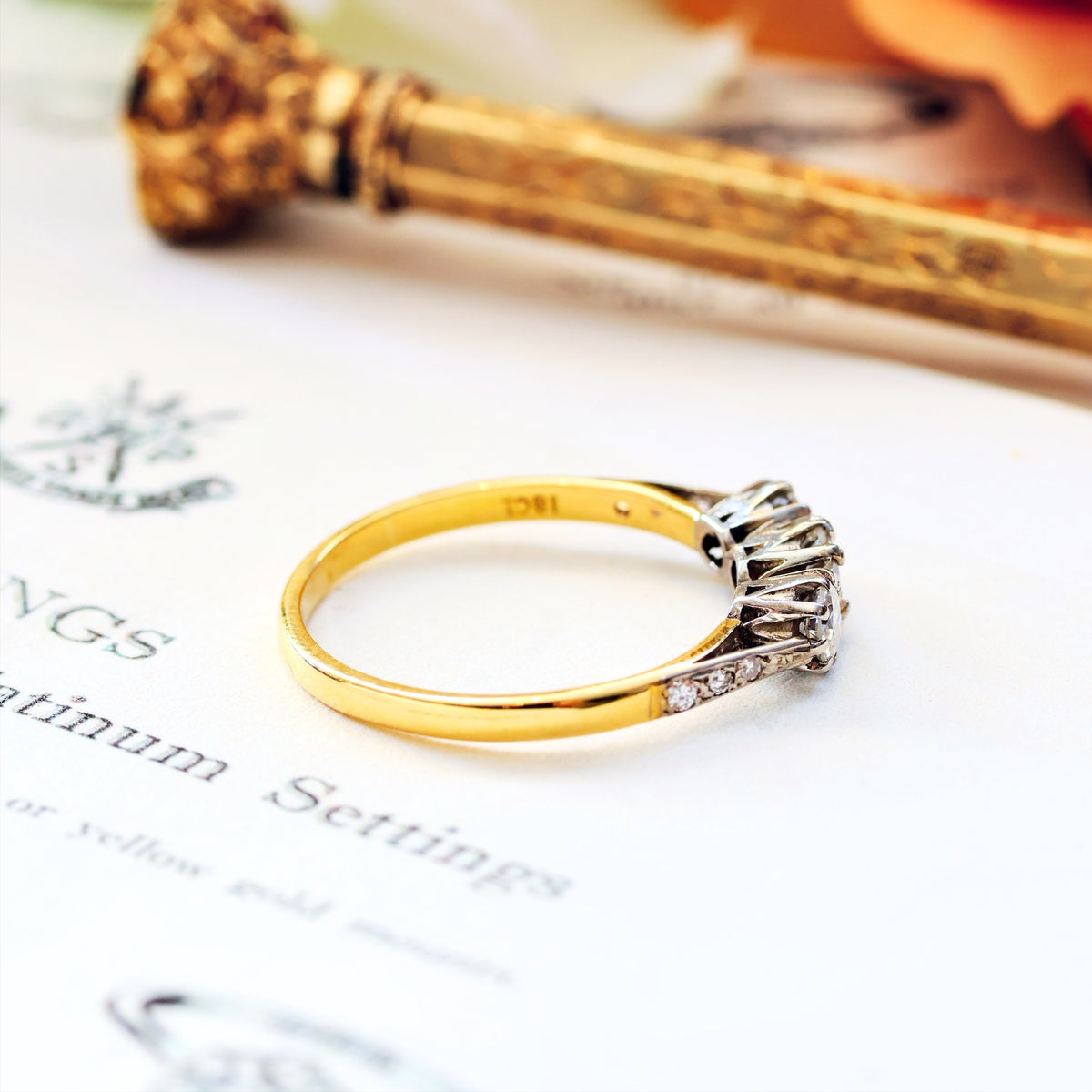 So Pretty! Vintage Trilogy Diamond Engagement Ring