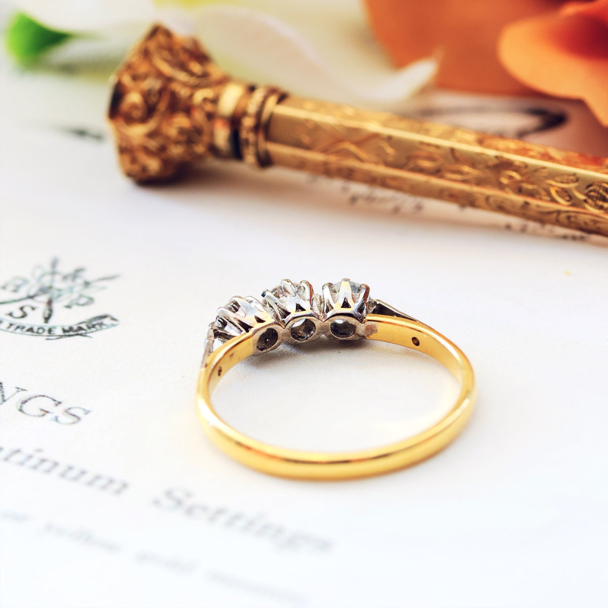 So Pretty! Vintage Trilogy Diamond Engagement Ring