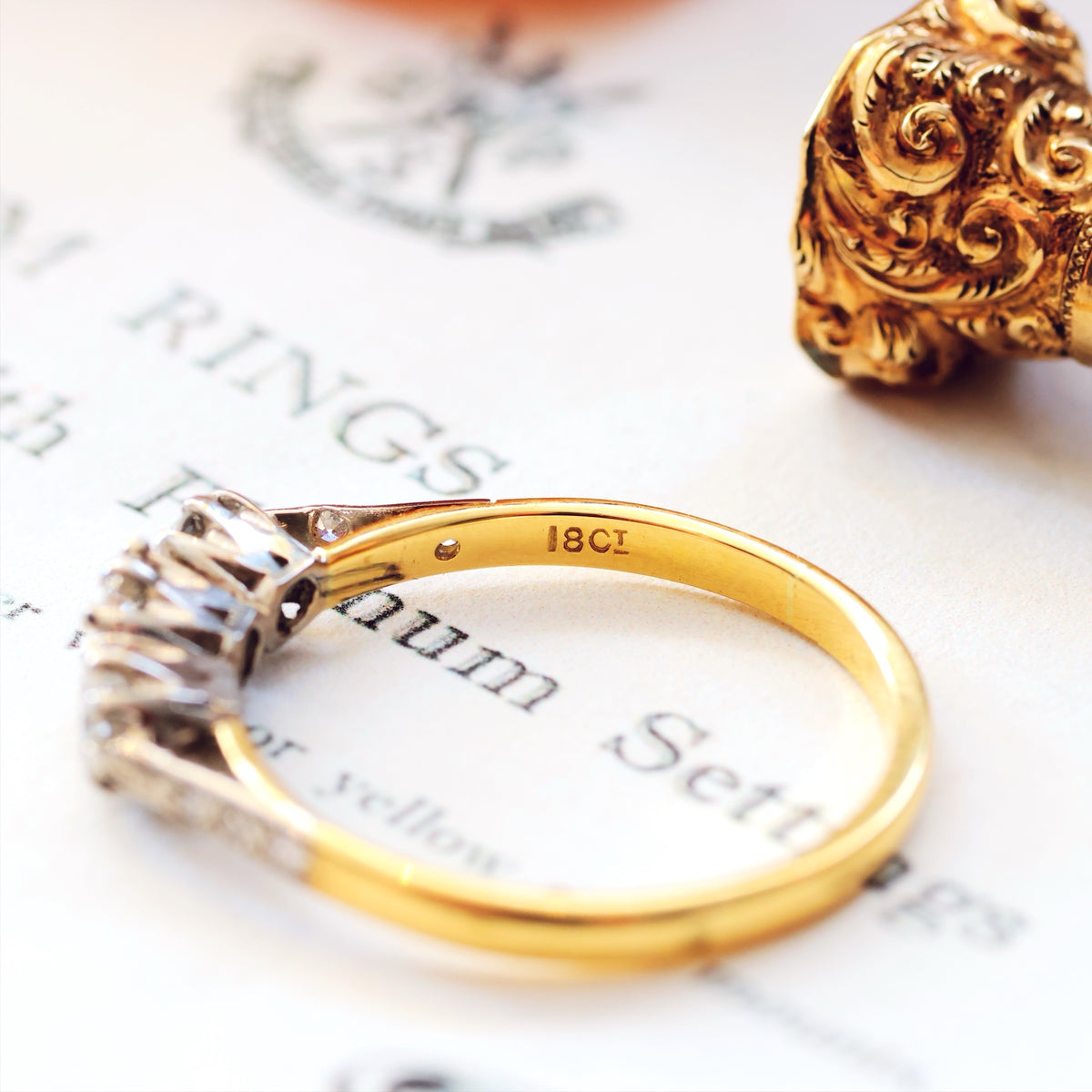 So Pretty! Vintage Trilogy Diamond Engagement Ring