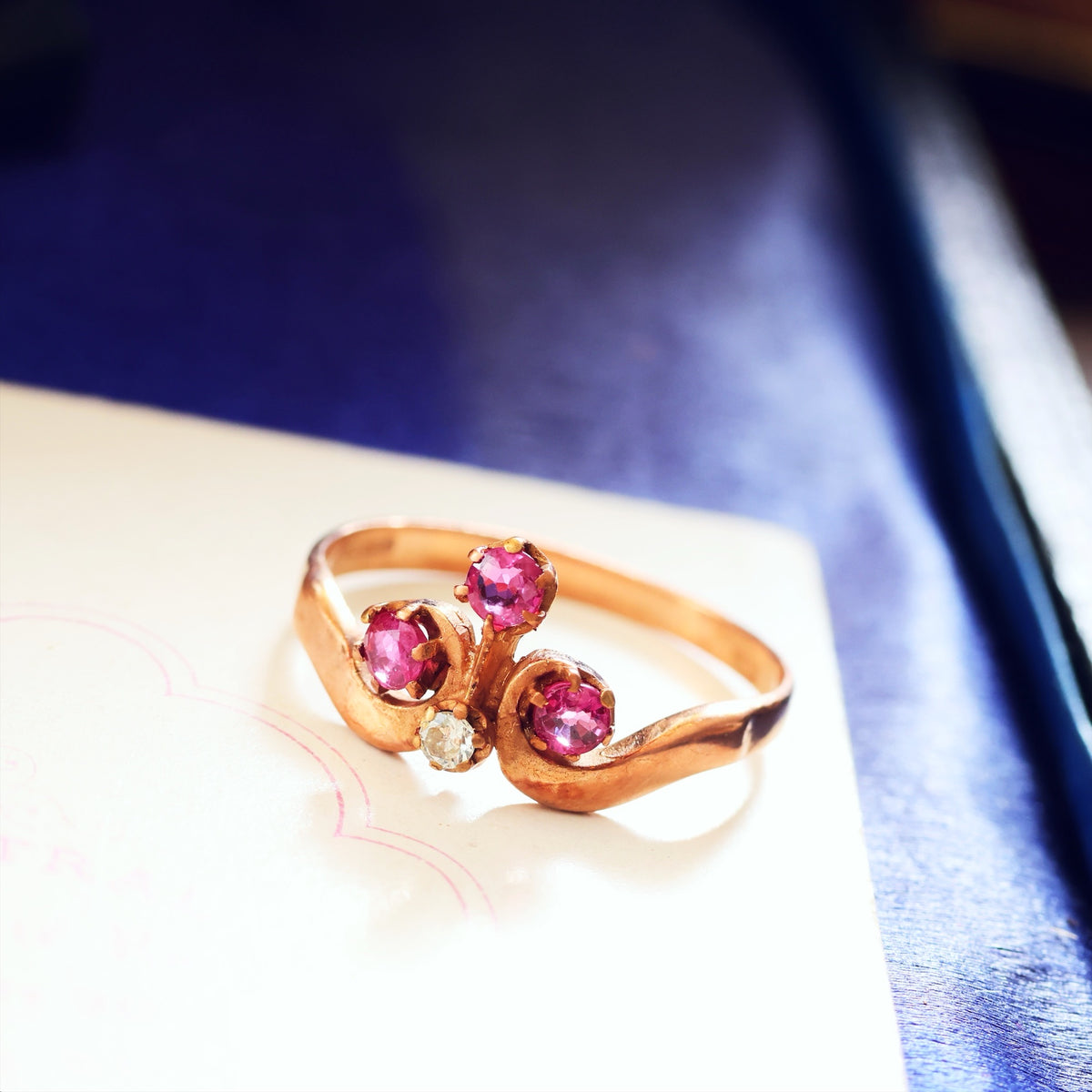 Vintage Ruby & Diamond Tiara Dress Ring