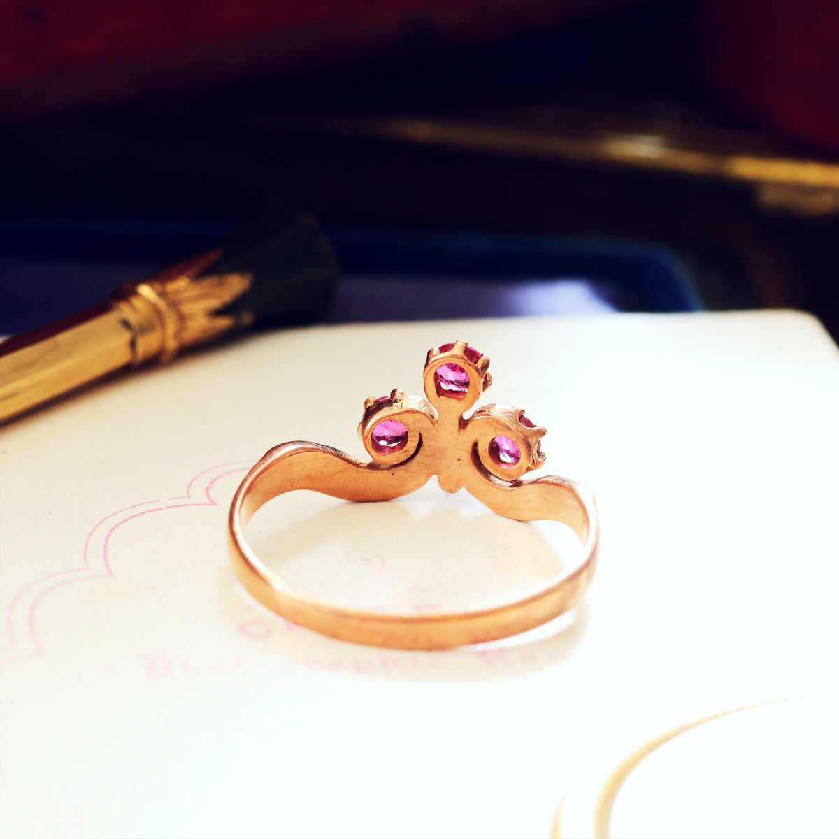 Vintage Ruby & Diamond Tiara Dress Ring