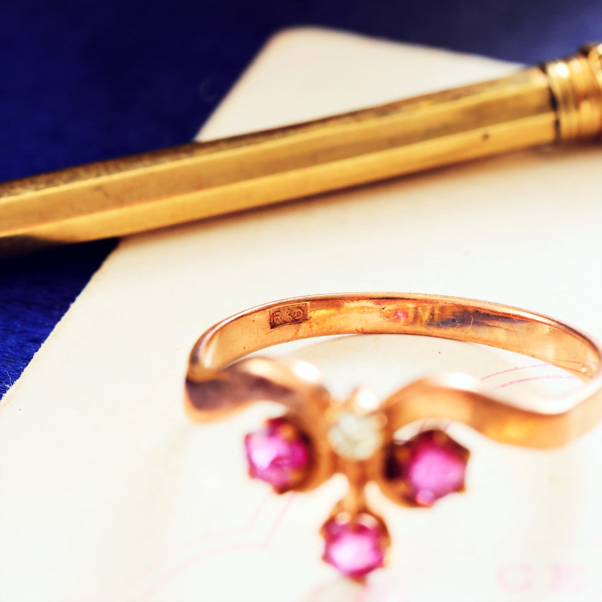 Vintage Ruby & Diamond Tiara Dress Ring