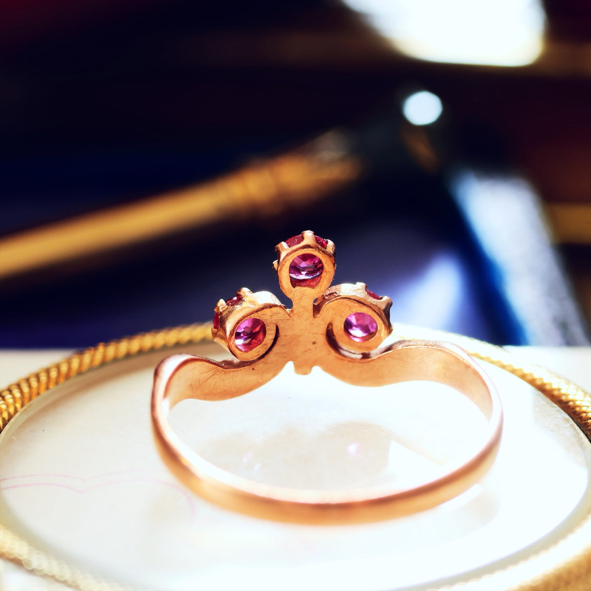 Vintage Ruby & Diamond Tiara Dress Ring