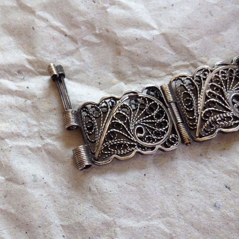 Fabulous Vintage Filigree Silver Bracelet