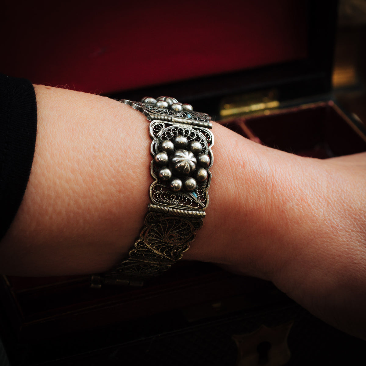 Fabulous Vintage Filigree Silver Bracelet