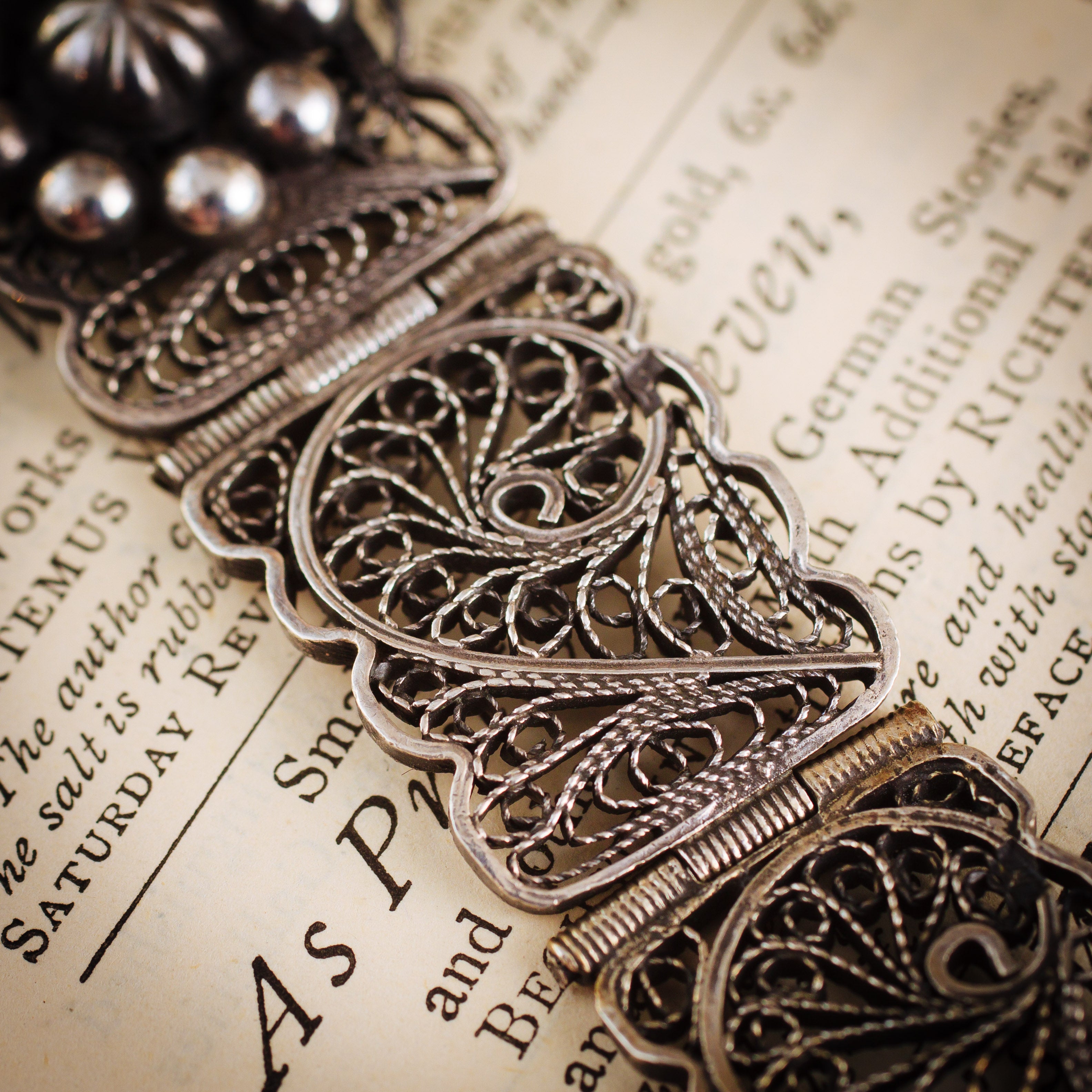 Fabulous Vintage Filigree Silver Bracelet Fetheray