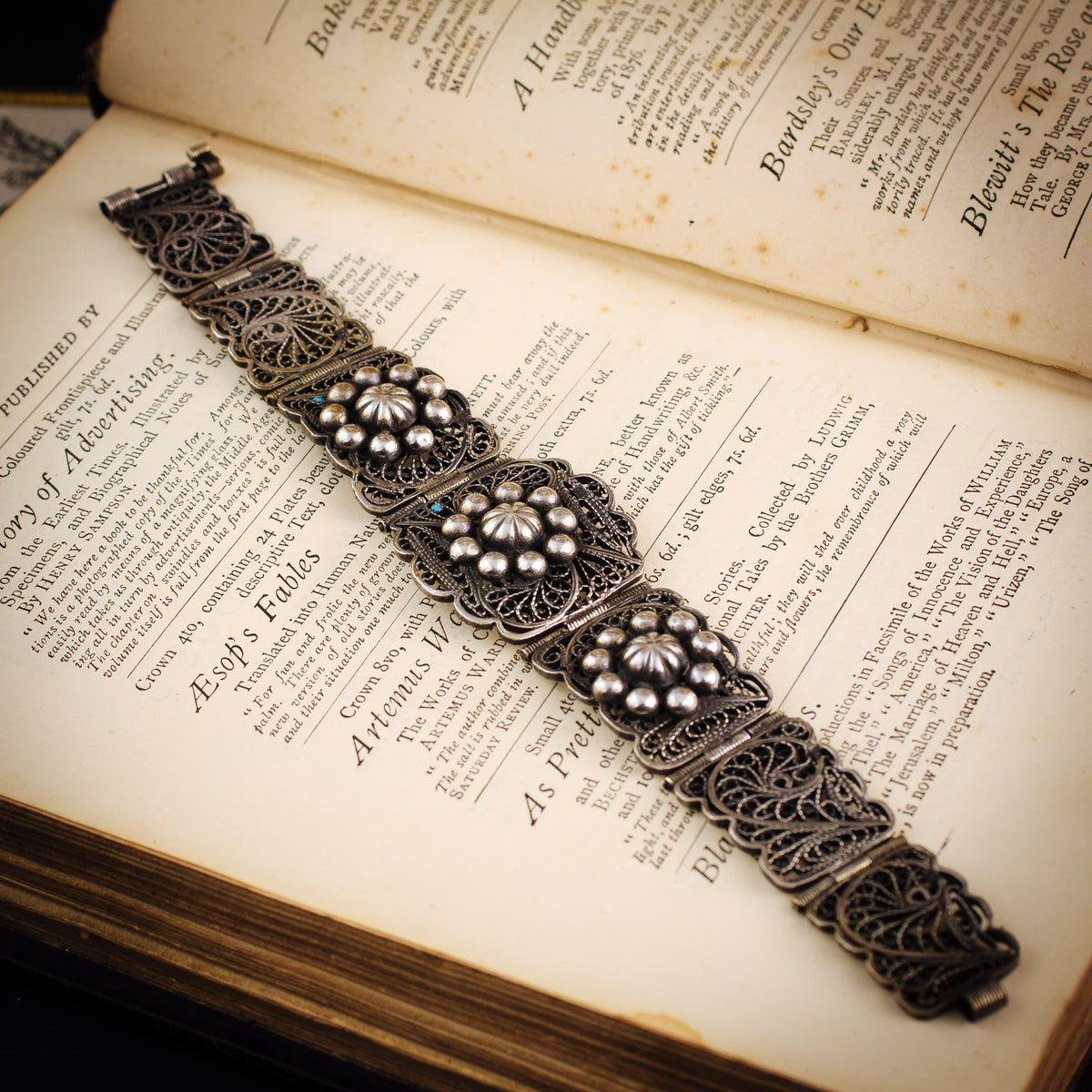 Vintage Silver Filigree Bracelet